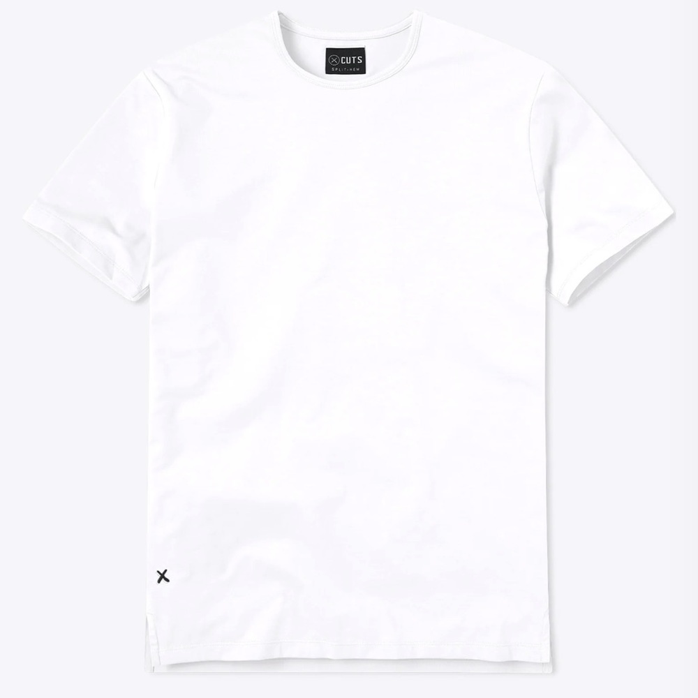 Cuts Clothing Split Hem T-Shirt Size M. High quality signature slim fit